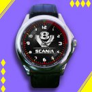 Brand New Scania V8 Logo Custom Leather Watch