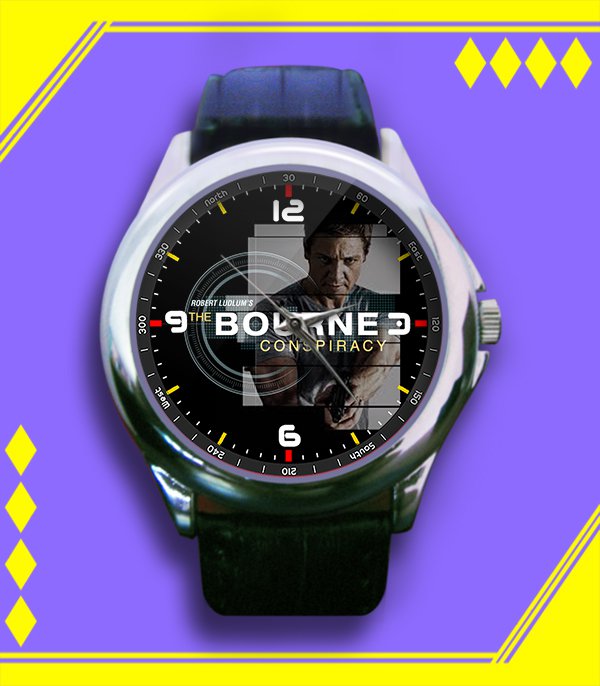 Brand New The Bourne Conspiracy Custom Leather Watch