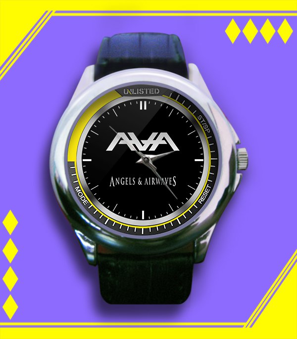 Brand New Angels And Airwaves AVA Logo Custom Leather Watch