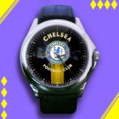 Brand New Chelsea FC Logo Custom Leather Watch