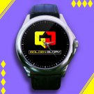 Brand New Golden Glory Logo Leather Watch