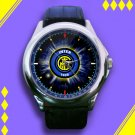 Brand New Inter Milan FC Logo Custom Leather Watch
