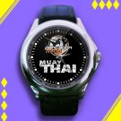 Brand New Muay Thai Brazilian Jiu Jitsu MMA Logo Custom Leather Watch