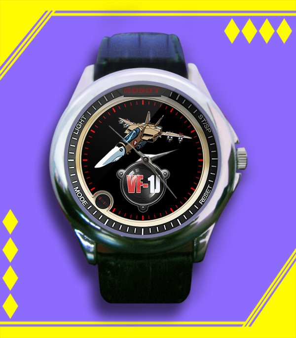 Brand New Robotech Valkyrie VF-1J Custom Leather Watch