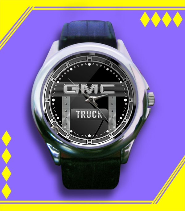 Brand New GMC Trucks Logo Custom Leather Watch