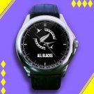 Brand New Rugby Logo New Zealand All Blacks Logo Custom Leather Watch