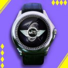 Brand New Mini Cooper Car Logo Custom Leather Watch