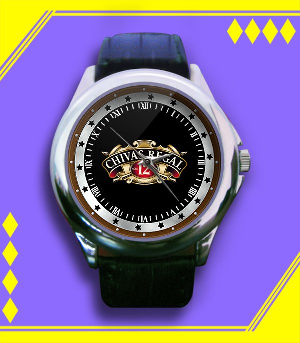 Brand New Chivas Regal Stylish Logo Custom Leather Watch