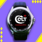 Brand New Colt Canad Fire Logo Custom Leather Watch