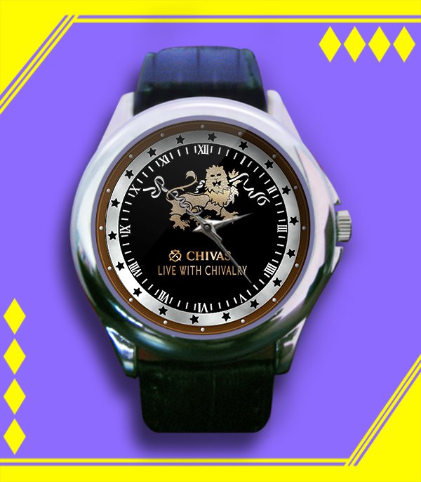 Brand New Live With Chivalry Chivas Logo Custom Leather Watch
