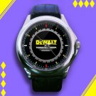 Brand New Dewalt Black & Decker Power Tool Industrial Logo Custom Leather Watch