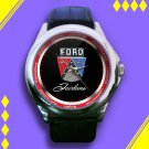 Brand New Ford Fairlane Car Logo Custom Leather Watch