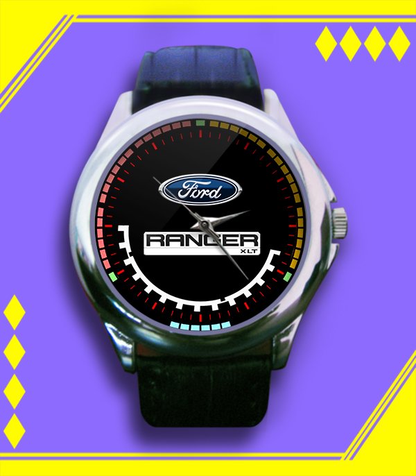 Brand New Ford Ranger Logo Custom Leather Watch