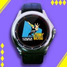 Brand New Johnny Bravo Like Elvis Funny Cartoon Custom Leather Watch