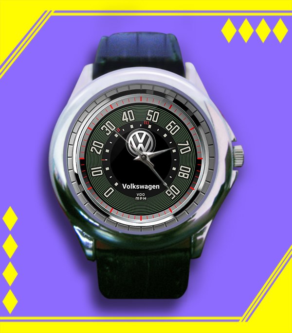 Brand New Volkswagen Speedometer Custom Leather Watch