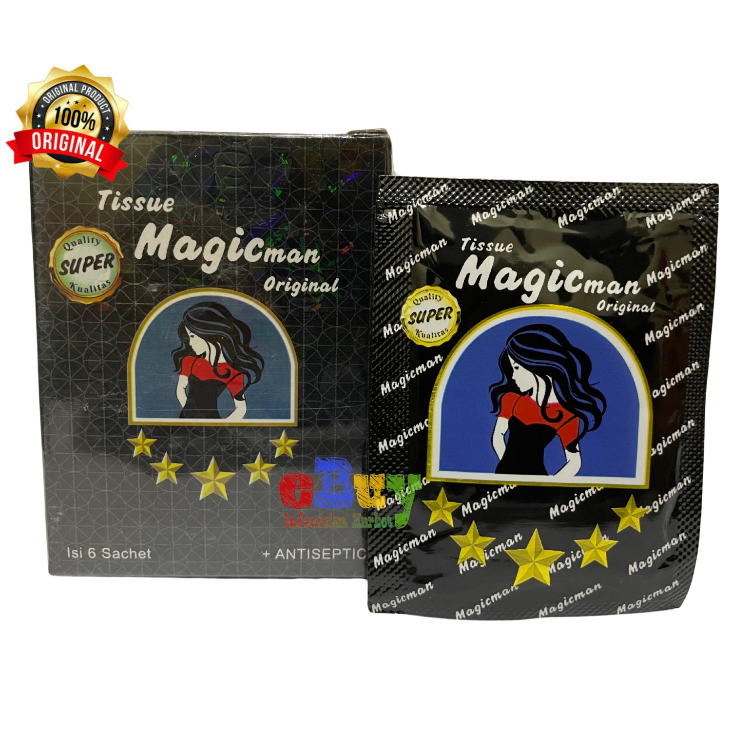 ORIGINAL 3 Boxes Tissue Super Magic Man for Prolong Sexual & Delay Premature Ejaculation