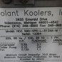 KOOLANT KOOLERS CHILLER OIL COOLER UNIT HCC 500-VPR-L-R134A-M 13354 WARRANTY