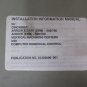 CINCINNATI ARROW 500 750 ERM CNC INSTALLATION INFORMATION MANUAL 91203696-001