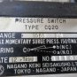 NAGANO KEIKI PRESSURE SWITCH CQ20 1000 PSI 12.1996 011050 LOT OF 3 PIECES