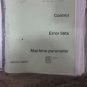 DECKEL MAHO DMU 60 P MACHINE MANUAL PARTS CATALOG CONTROL ERROR LIST MACHINE PAR