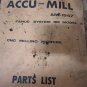 FANUC SYSTEM 3M MODEL A ACCU-MILL AM-1547 CNC VERTICAL MILL MANUAL