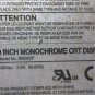 KTV GLOBAL 9 INCH MONOCHROME CRT DISPLAY BM09DF 100VAC 0.4A D05050 4090 MONITOR