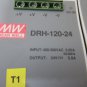 MEAN WELL DRH-120-24 0.65A 50/60HZ 5.0A 24V POWER SUPPLY EACH 1