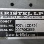 KRISTEL LP DISPLAY MONITOR K2950 E274-LCD121 SER 2007063669 DC12V