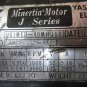 YASKAWA MINERTA MOTOR J SERIES MOTOR UGJMED-40MHQ12 1983 322522-1-069 WARRANTY