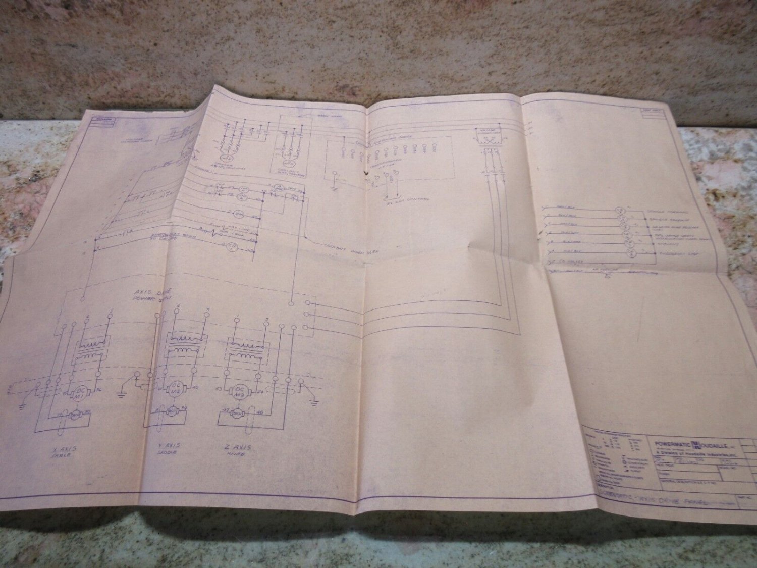 POWERMATIC BURKE J TYPE CNC MILL CNC3MD HOUDAILLE ELECTICAL SCHEMATICS ...