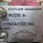 CUTLER HAMMER CONTACTOR MODEL 6 NO. 9656ED56 CONACT NUMBER 804 MOTOR STARTER