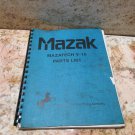 MAZAK V-10 CNC VERTICAL MILL MAZATECH PARTS LIST MAZAK V-10 CNC VERTICAL MILL MAZATECH PARTS LIST