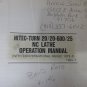 HITACHI SEIKI HICELL 23 CA23 CNC HITEC TURN 20/25 OPERATION MANUAL 20/20-600/25