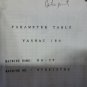 1998 MATSUURA CNC VERTICAL MILL RA-2F YASNAC I80 PARAMETER TABLE PARAMTERS LIST