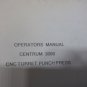 WIEDEMANN MURATEC OPERATOR S MANUAL CENTRUM 3000 TURRET PUNCH PRESS