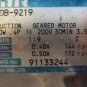 NISSEI GTR REVERSIBLE GEARED MOTOR GOB-9219 G0B-9219 60W BROTHER EACH 1