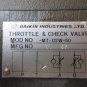 DAIKIN THROTTLE & CHECK VALVE -MT-02W-50 MFG 50 67 EC155 LOT OF 2 PIECES