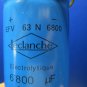 LECLANCHE ELECTROLYTIQUE BATTERY CAPACITOR EFV 63N 6800 6800UF 814120 A 814120A