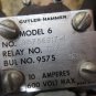 CUTLER HAMMER MOTOR STARTER MODEL 6NO 9575ED17-1 752 BUL 9575 GR 1318-1 EACH 1