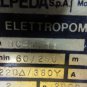 CALPEDA ELETTROPOMPA ELECTRIC PUMP TIPO BC41/1S B C 41/1 S CNC AGIE 120 EDM EACH