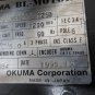 OKUMA BL-MOTOR BL-MH101E-12SB 60HZ 95 63 0334 1995.12 ER-FC-2048D WARRANTY
