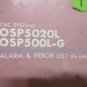 OKUMA LC40 OSP5020L OSP500L-G ALARM & ERROR LIST 3274-E-R1 1990 MANUAL