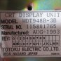TOTOKU CRT DISPLAY UNIT MDT948B-3B 115801765 AUG-1993 E8069PDA 7G330099