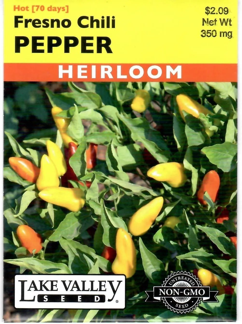 Pepper Fresno Chili Heirloom  Vegetable Seeds