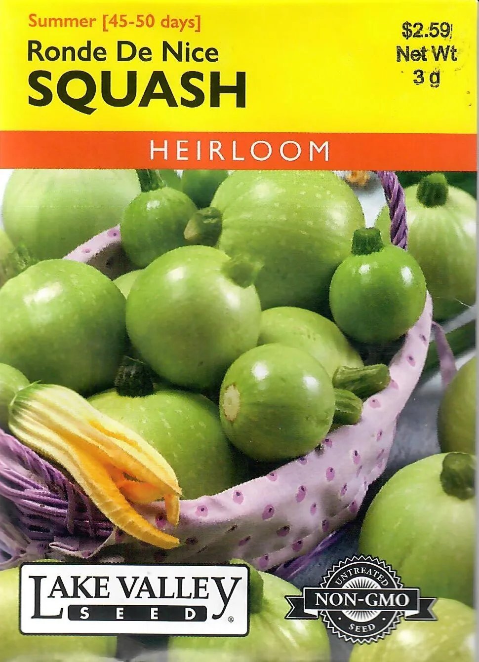 Squash Ronde De Nice Heirloom Vegetable Seed