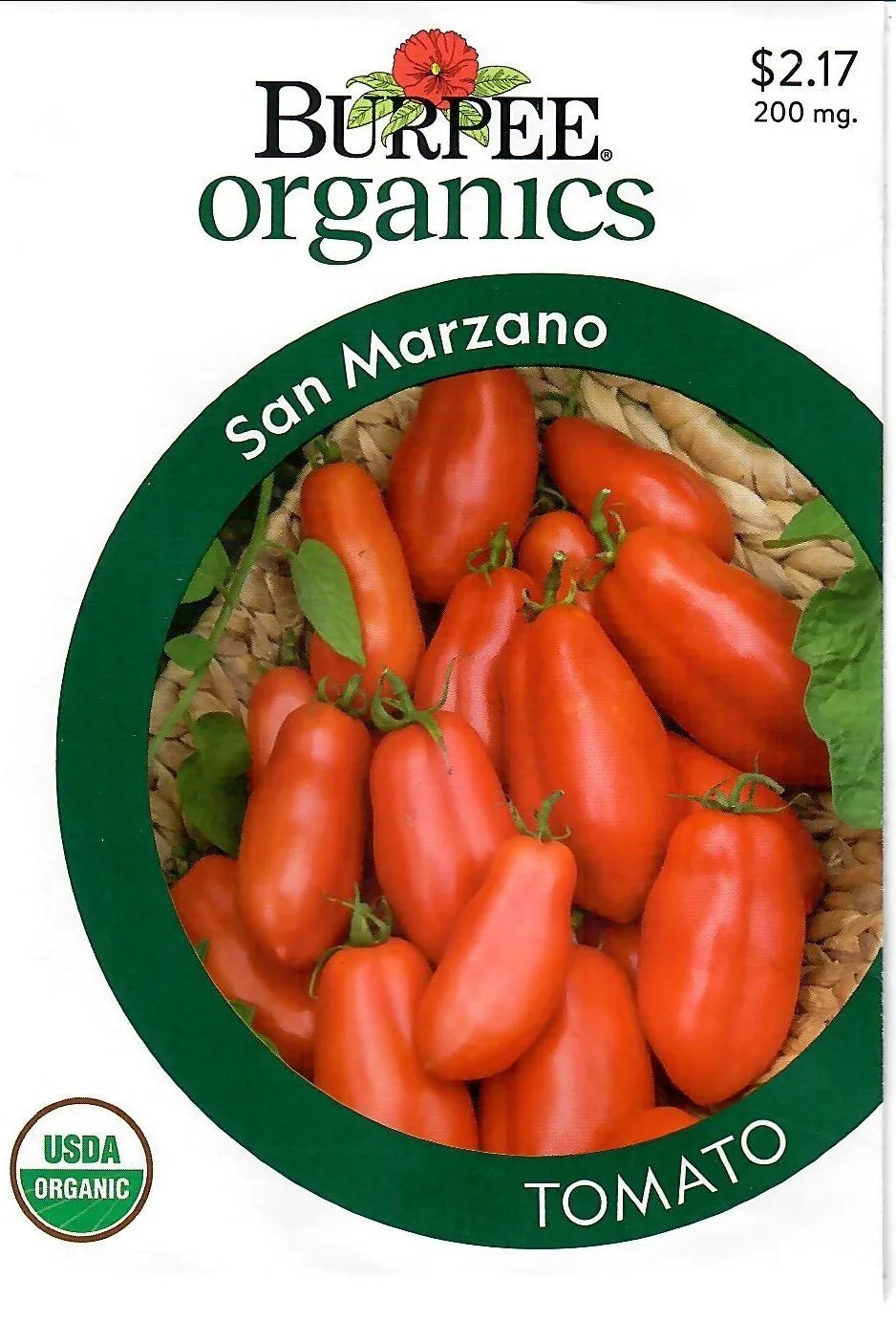 Tomato San Marzano Organic Vegetable Seeds