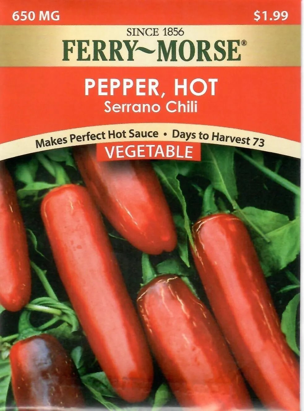 Pepper Serrano Chili Vegetable Seeds
