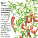 Pepper Jimmy Nardello Organic Heirloom Vegetable Seeds