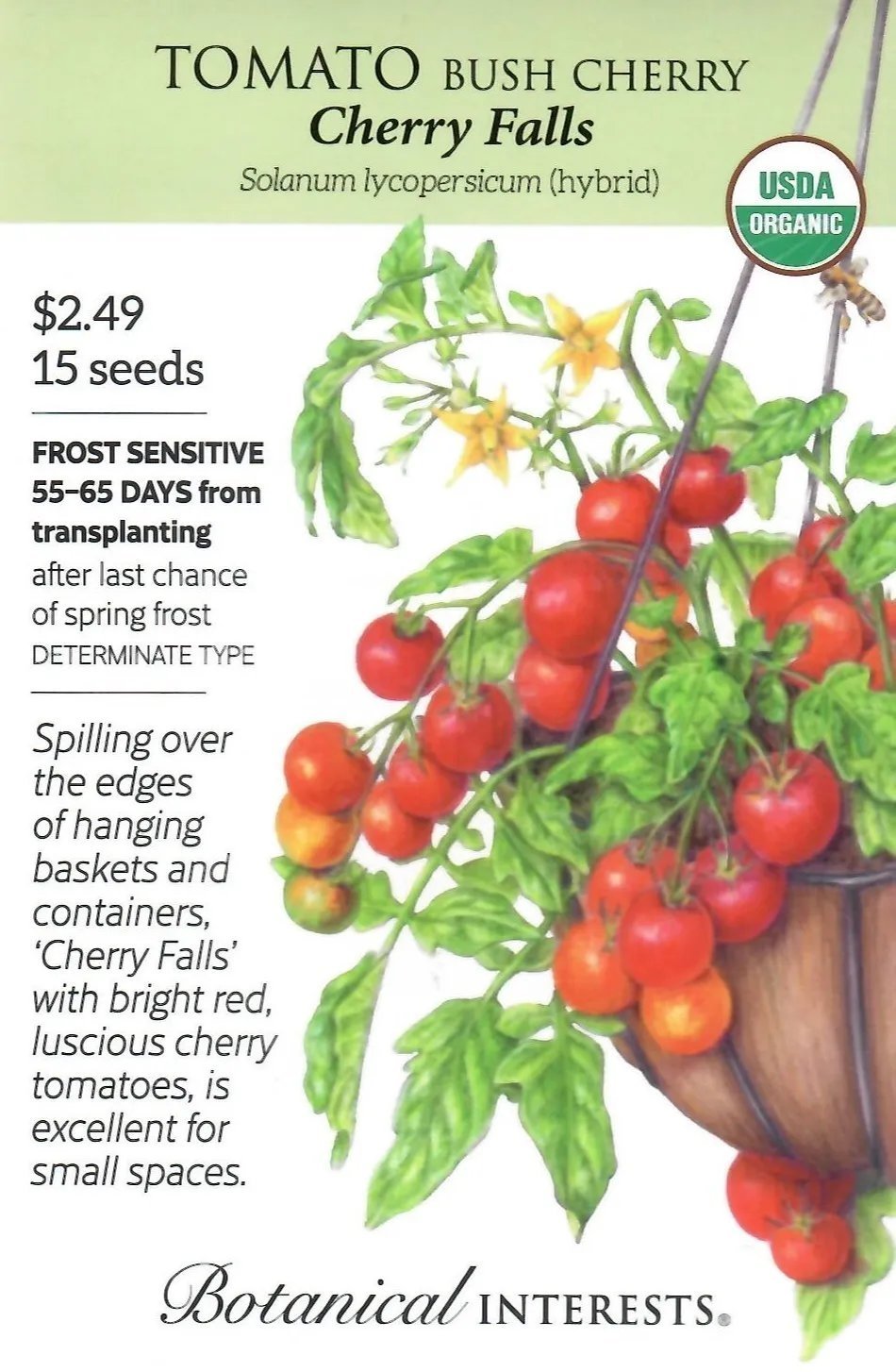 Tomato Cherry Falls Organic Vegetable Seeds