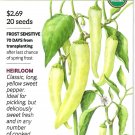 Pepper Sweet Banana Organic Heirloom Vegetable Seeds